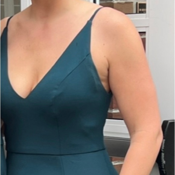 Jenny Yoo “Taryn” floor length gown in “Caspian Sea” color. - Picture 8 of 15